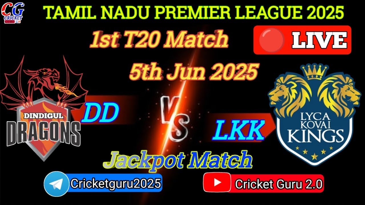 Dindigul Dragons vs Lyca Kovai Kings | 1st Match Prediction | 6th Jun | 