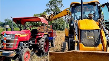 Jcb 3dx Eco Excellence Machine Loading Mud In Mahindra YUVO and Swaraj Tractor | Jcb and Tractor