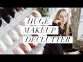 MINIMALIST DECLUTTER MY MAKEUP WITH ME | ALL CLEAN BEAUTY