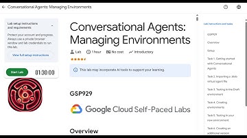 Conversational Agents: Managing Environments | #GSP929 | #qwiklabs | #arcade