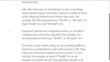 Twine 2.0: Advanced Data Types in Harlowe 1.0