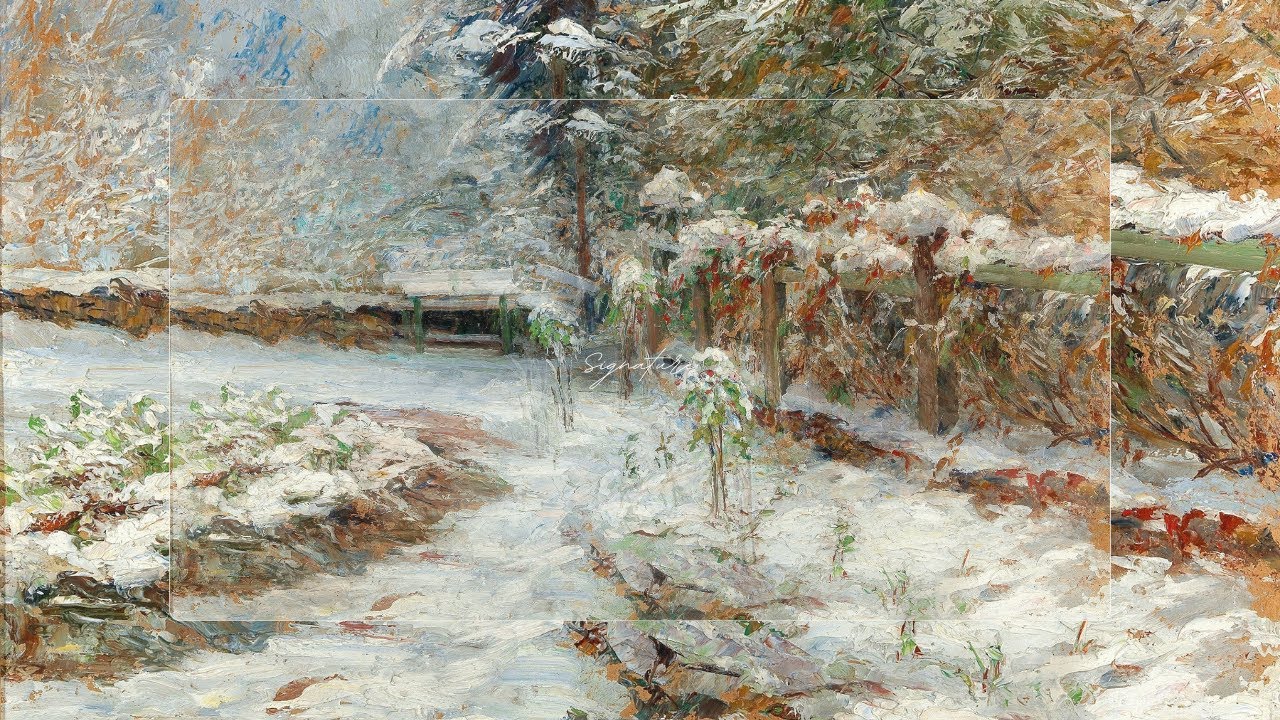 Olga Wisinger-Florian - October Snow, Inspired by Hartenstein Castle Garden