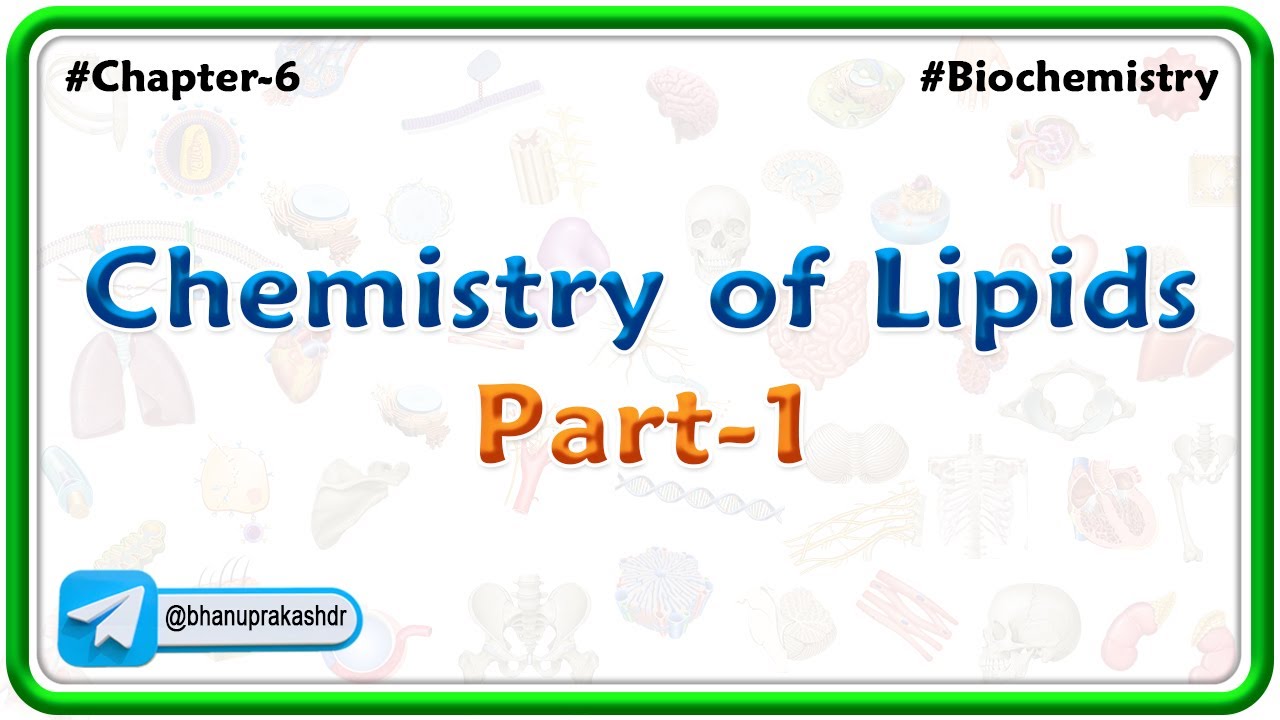 Chapter- 6 | Lipids - Chemistry Of Lipids (Part- 1) - Hindi