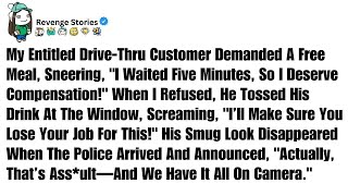 My Entitled Drive-Thru Customer Demanded A Free Meal, Sneering, "I Waited Five - Reddit Stories