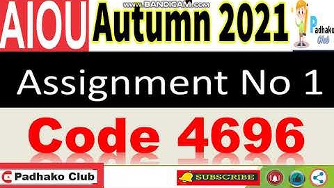 ⏩ AIOU Code 4696 Solved Assignment No.1 Autumn 2021 || Level: MSc sociology