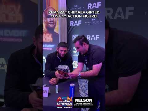 Khamzat Chimaev Reacts to His Own Custom Action Figure