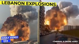 Massive Lebanon Explosions Caught On Video Reports