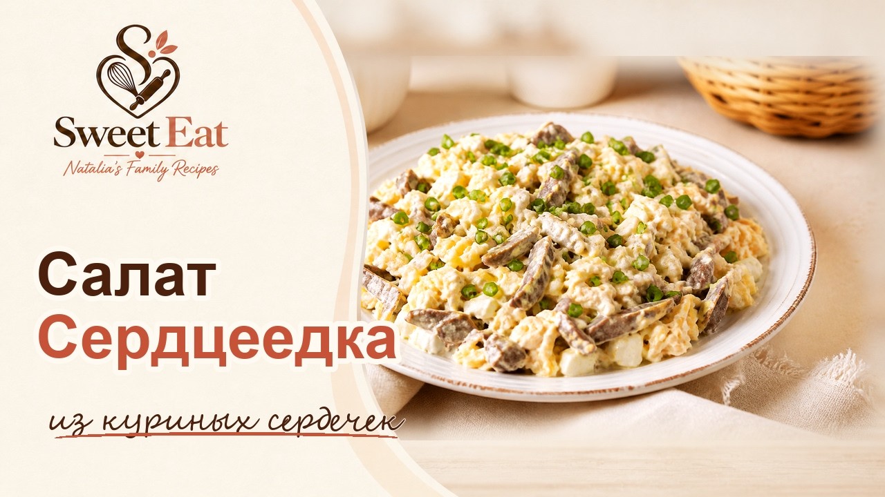 СЕРДЦЕЕДКА. Вкусный салат из куриных сердечек