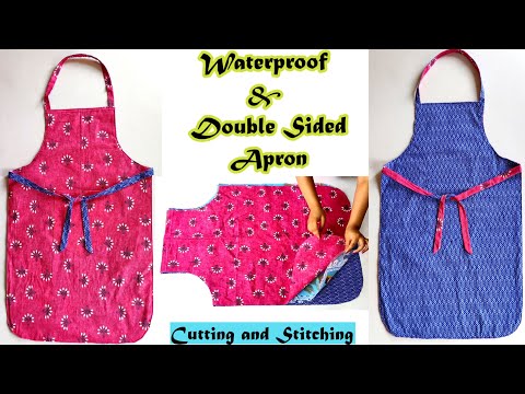 Waterproof And Double Sided Apron Cutting And Stitching | Apron Making | English