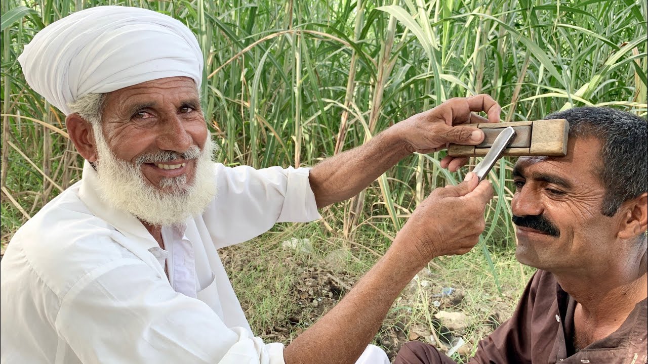 ASMR Hard Beard Shaving With Satright Razor But Barber is 150 Year old
