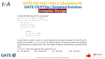 GATE CS 2021 | Set 2 - Question 40 | GATE CS Solutions | GATE CS PYQs, Compiler Design