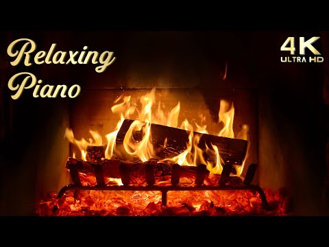 Relaxing Piano Music Fireplace Ambience - Warm And Cozy Study Music Ambience