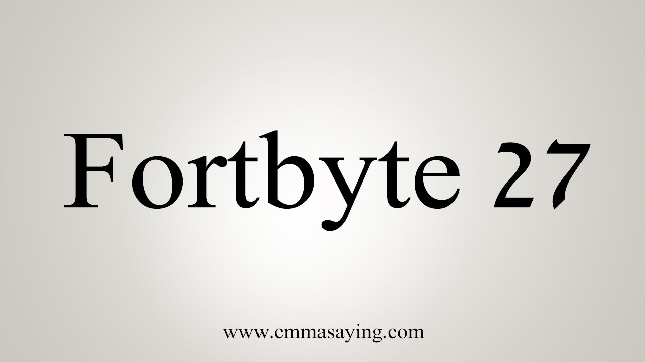 how to say in english jamun How To Pronounce Fortbyte 27