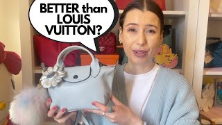 WHAT'S IN MY BAG? Longchamp Le Pliage Cuir Top handle bag XS 