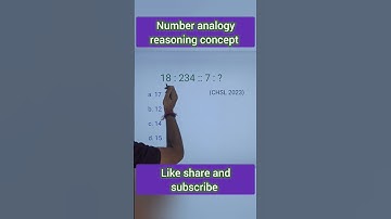 Number analogy reasoning concept #sscgd #sscresoning #numberanalogy #reasoning #reasoningtricks #ssc