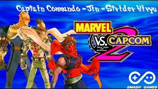 09 Gameplay Marvel vs Capcom 2 Captain Commando Strider Hiryu Jin