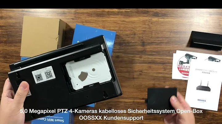 OOSSXX Wireless PTZ Camera WiFi Security System Unboxing(4 pack)