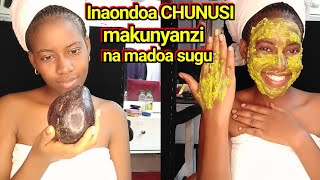 Ondoa CHUNUSI na MAKUNYAZI Tumia Face mask ya PARACHICHI |Avocado face mask remove acnes