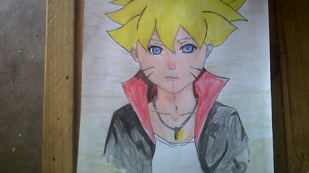 Boruto Uzumaki realista novo estilo. Arte feita por nossa professora