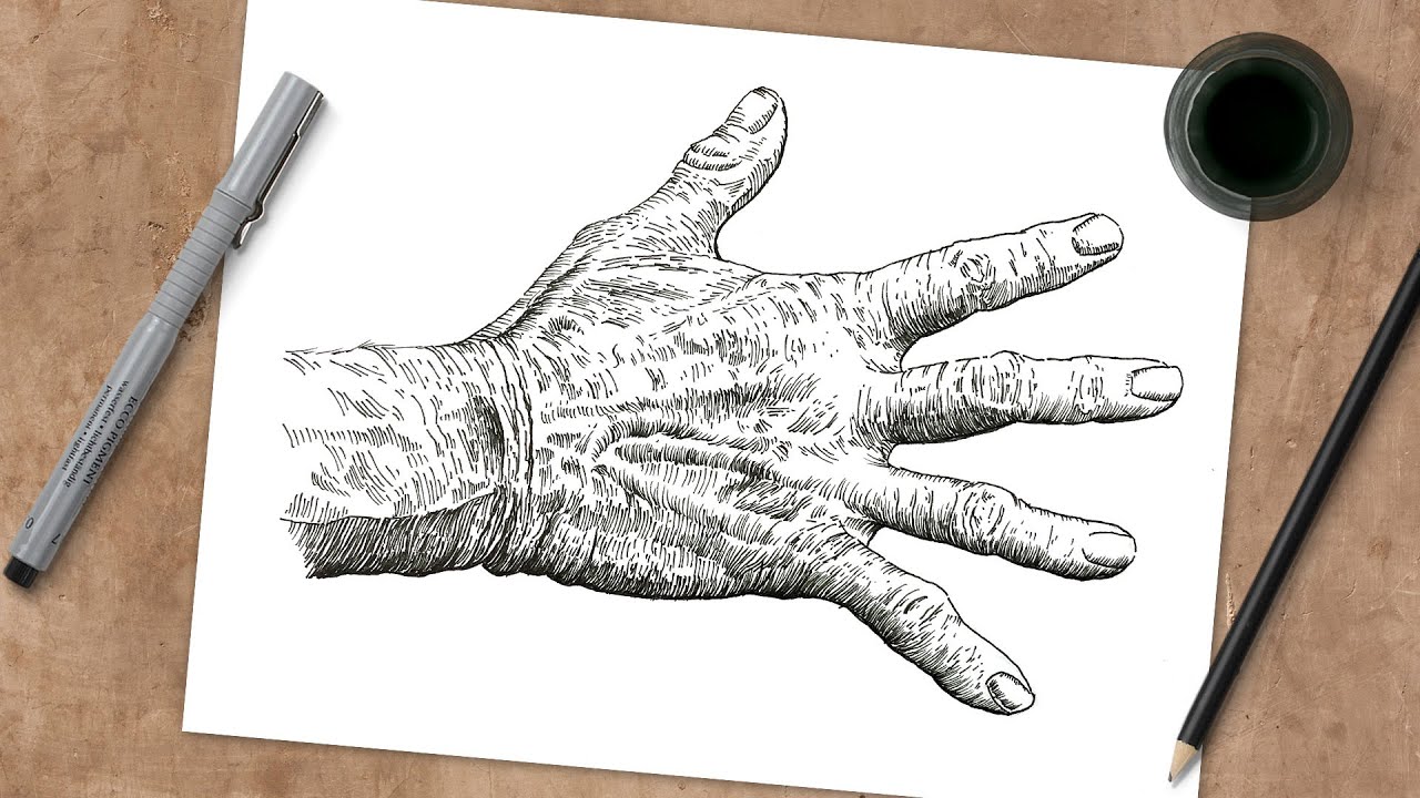 How to Draw a Hand with Pen and Ink