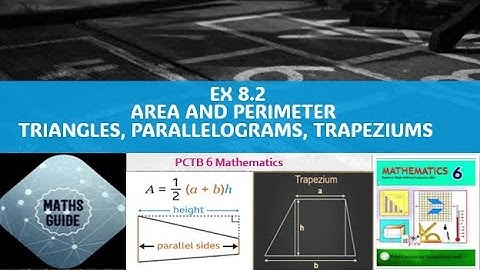 PCTB 6 mathematics Ex 8.2| altitude| area| perimeter| parallelogram| Trapezium| triangle| trapezoid