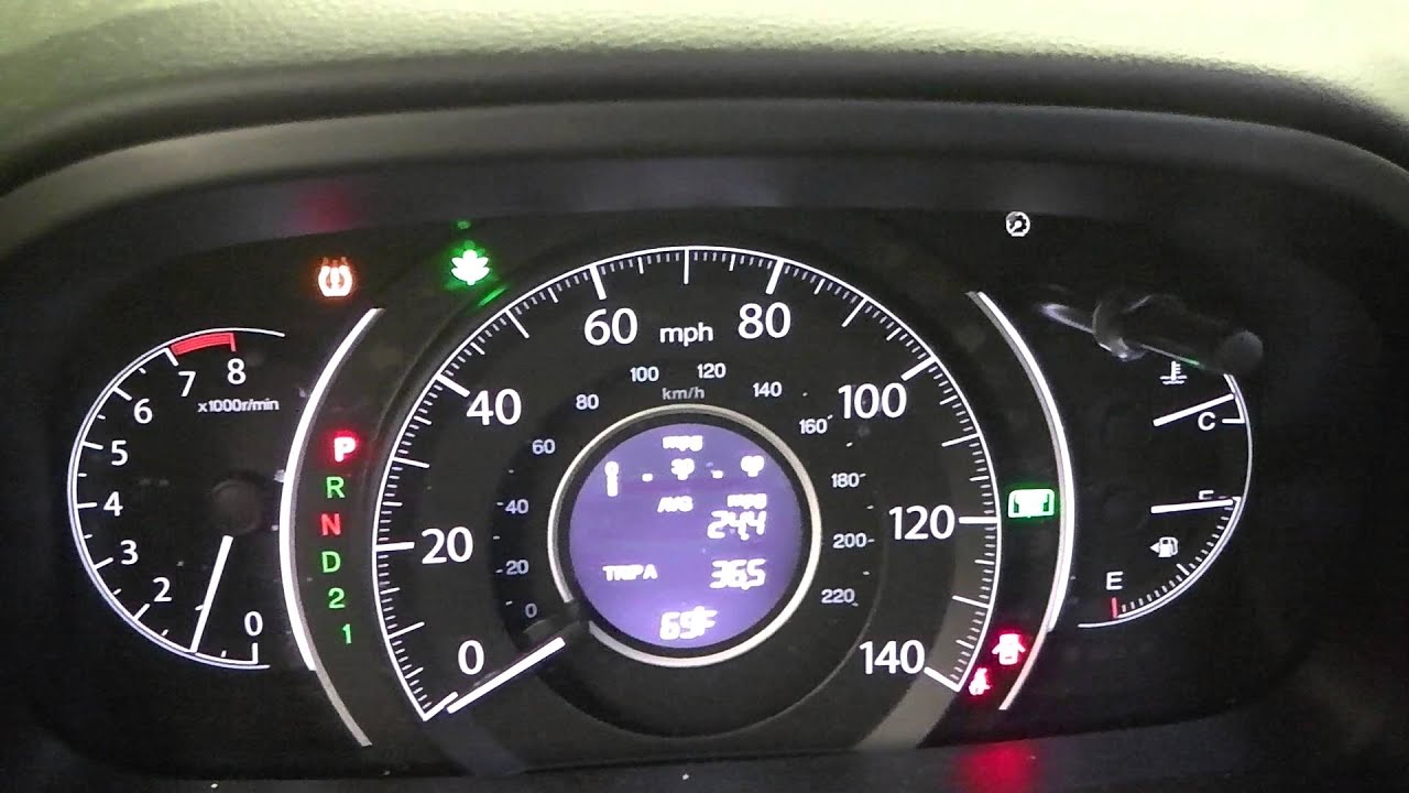 Honda CR-V How to Recalibrate and Turn Off TPMS Sensor Light (performed