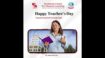 Happy Teachers Day 2025 | Symbiosis Centre for Distance Learning | SCDL