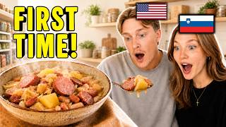 American Cooks a Slovenian Dish for the FIRST TIME ?? ??
