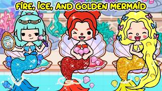 Fire 🔥 Ice ❄ and Golden Mermaid 💛 Becomes FAMOUS Idol 😍 I Sad Story I Toca Life Story I Toca