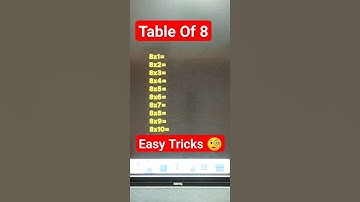 Table Of 8! Maths Shortcut Table Tricks of 8! #shorts #viral #ytshorts #maths #easytrick #shortcut