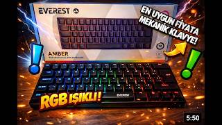 EN UCUZ 700TL'ye RGB Mekanik Klavye UYGUN FİYATLI!!!! Fiyat Performans! ÜRÜNÜ | EVEREST AMBER |