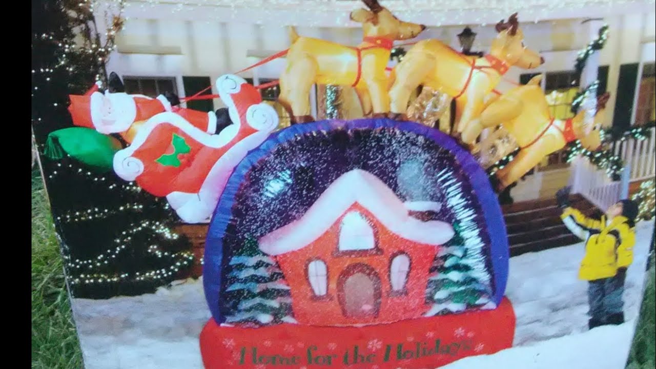 Gemmy 2007 inflatable snow globe - YouTube