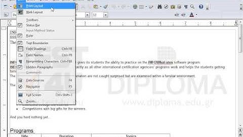 Change the view of the document into Print Layout.