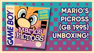 Mario's Picross (1995) - Unboxing \& Gameplay!