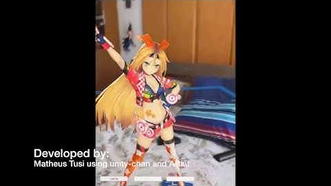 Unity-chan demo using Apple ARkit iOS 11 beta