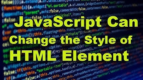 JavaScript for changing style of HTML element