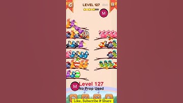 #bird #sort 2 #color #puzzle #level 127 #birdsort #colour #gaming #viral #trending #shorts #solution