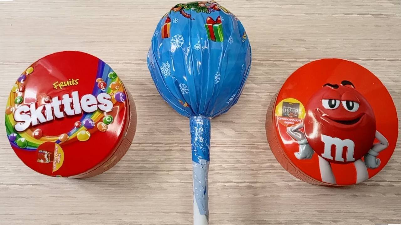 Satisfying Video | Fresh Unpacking Bright Tins Full of Vibrant Skittles and Yummy M&M'S Candy ASMR