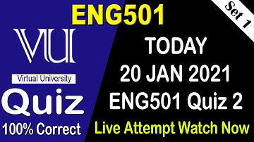 ENG501 Quiz 2 Solution 2021 | 20 Jan Fall 2020 |  ENG501 Quiz 2 Solved | AM Knowledge Official