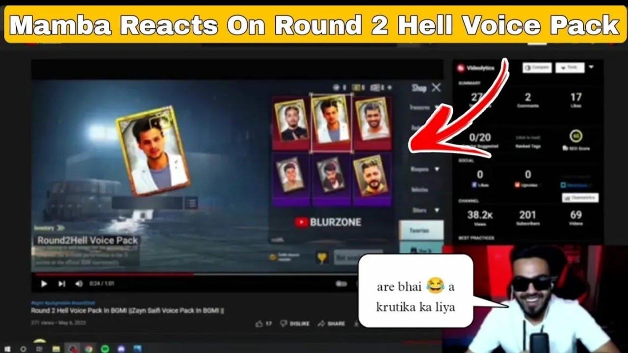 Mamba Reacts On Round 2 Hell Voice Pack 😂 - YouTube