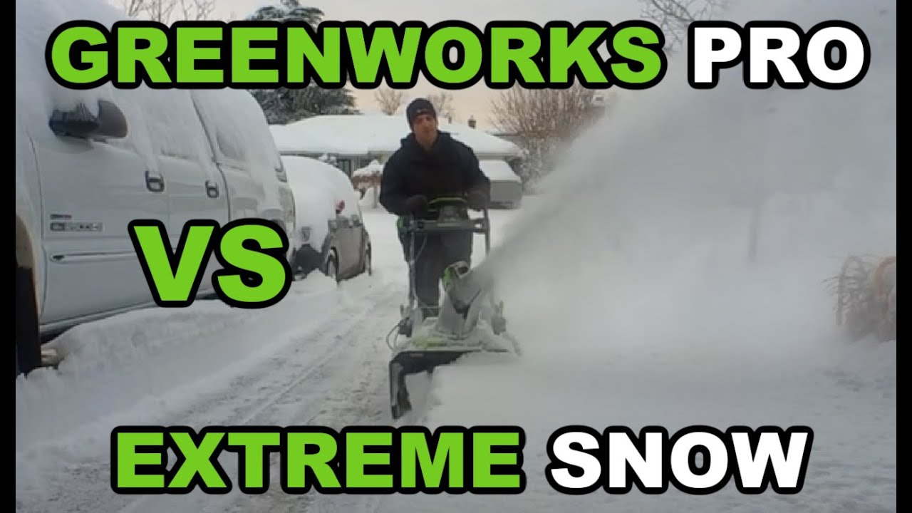 Greenworks Pro 80 Volt 22 Inch Cordless Snow Blower VS Extreme Snow  Conditions 