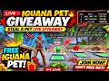Steal a Pet Free Fire 🔥 || Iguana Pet Giveaway Live || Free fire Steal A Pet Double Base Glitch 😱