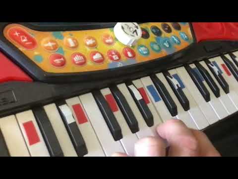 toy keyboard used as a MIDI controller