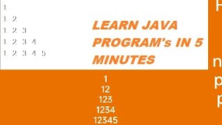 How to solve any number pattern program in Java||Program 1