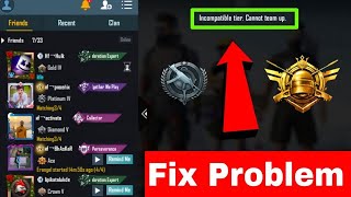BGMI - Incompatible Tier Cannot Team up (Fix Problem)