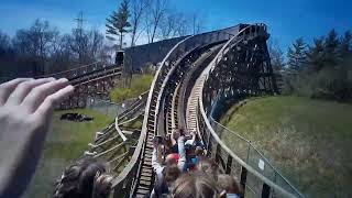 Mystic Timbers Back Seat POV Kings Island 2022