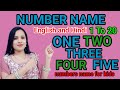 Numbers Name 1 to 20 | English and Hindi Numbers for Kids |kids learning video#numbersname