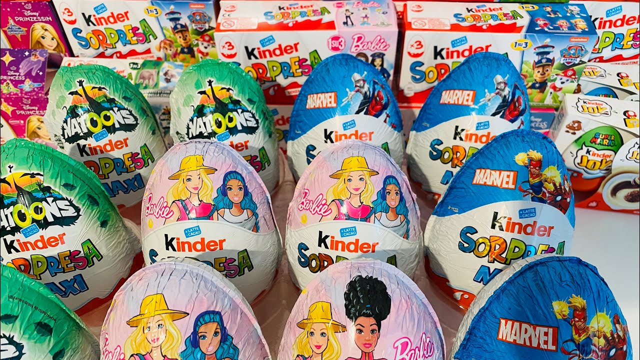 Natoons Maxi VS Marvel Maxi Kinder Surprise ASMR Unboxing 