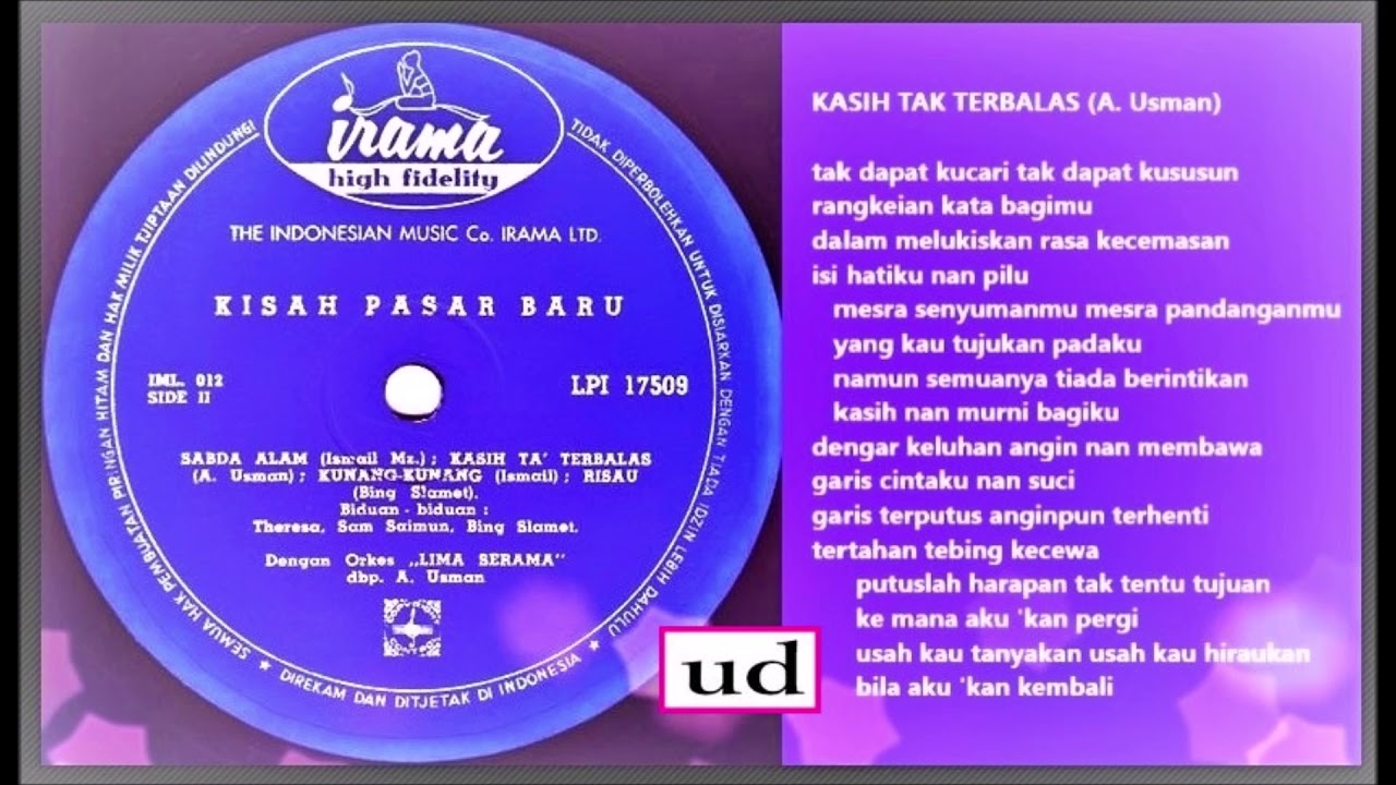 Sam Saimun dgn. Orkes Lima Serama dbp. A. Usman - Kasih Tak Terbalas (A. Usman)