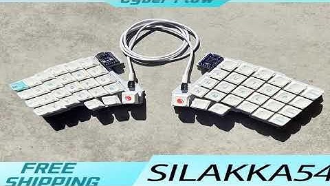 Silakka54 Split Wired Keyboard Rp2040zero Hot Swap Support Qmk / Vial Full Key Custom Ergonomics S